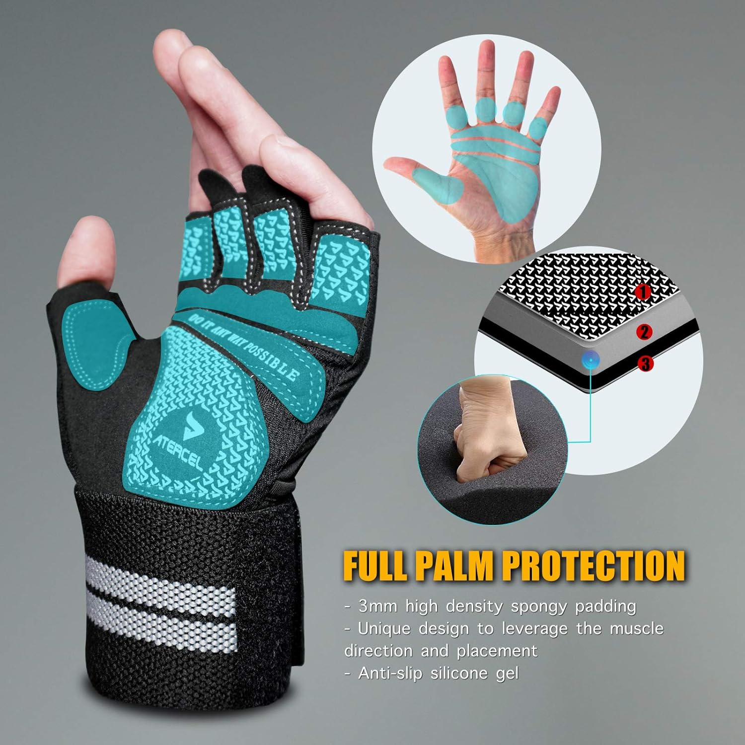 ATERCEL Weight Lifting Gloves  - Weightlifting Gloves ulasan dan harga