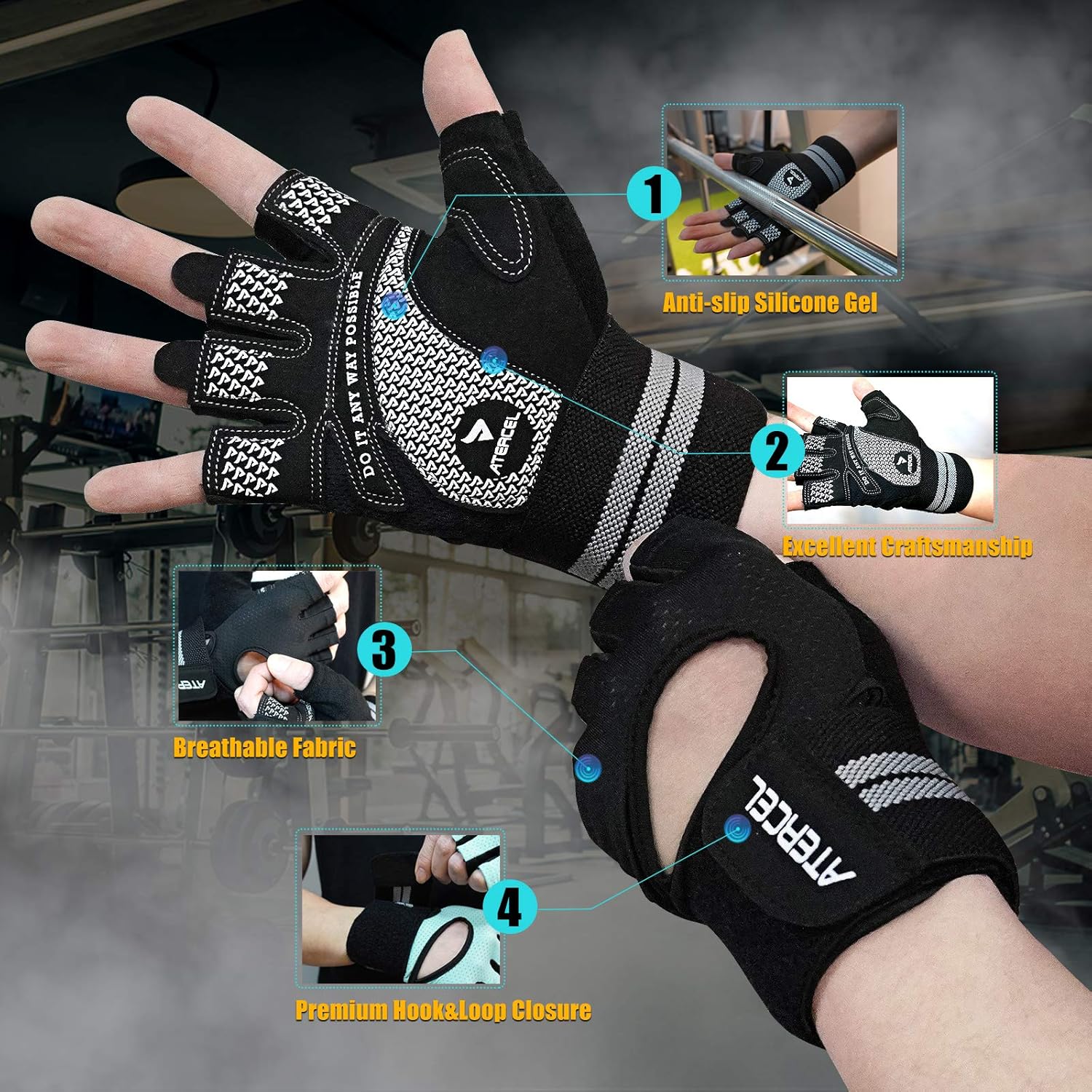 ATERCEL Weight Lifting Gloves  - Weightlifting Gloves ulasan dan harga