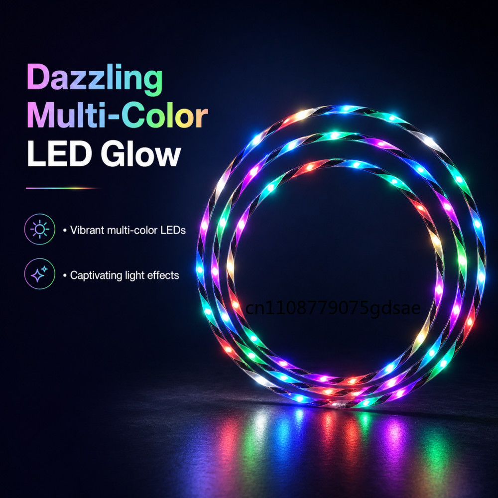 60-90cm LED Glow Sport Hoop fo - Gymnastic Ring ulasan dan harga