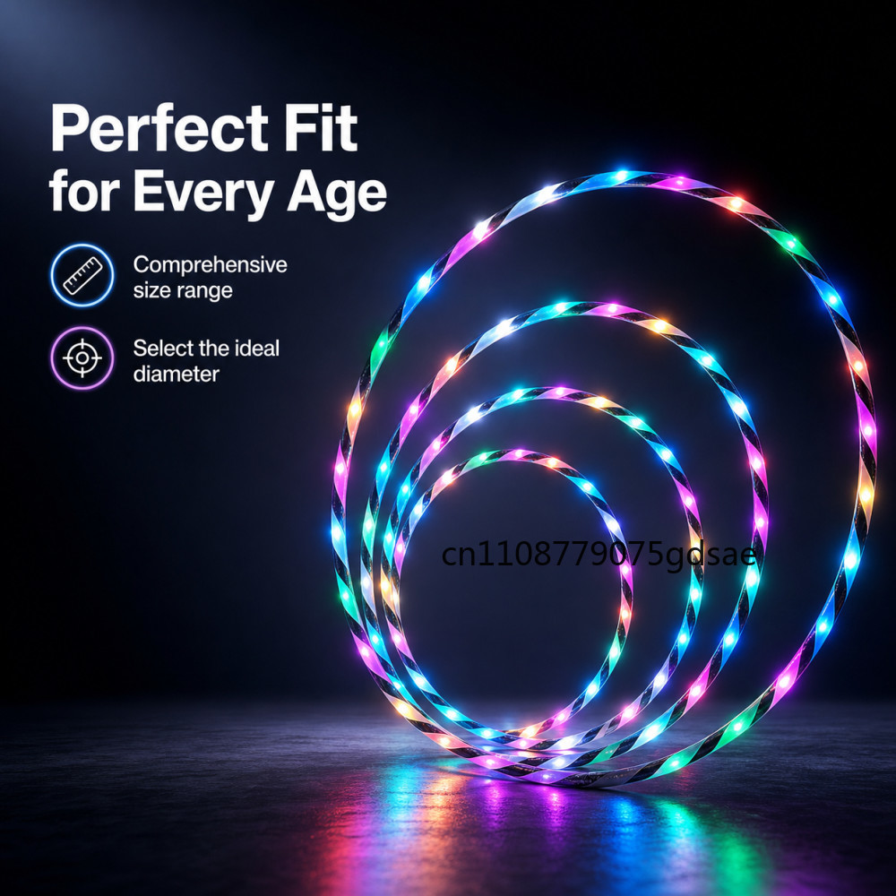 60-90cm LED Glow Sport Hoop fo - Gymnastic Ring ulasan dan harga