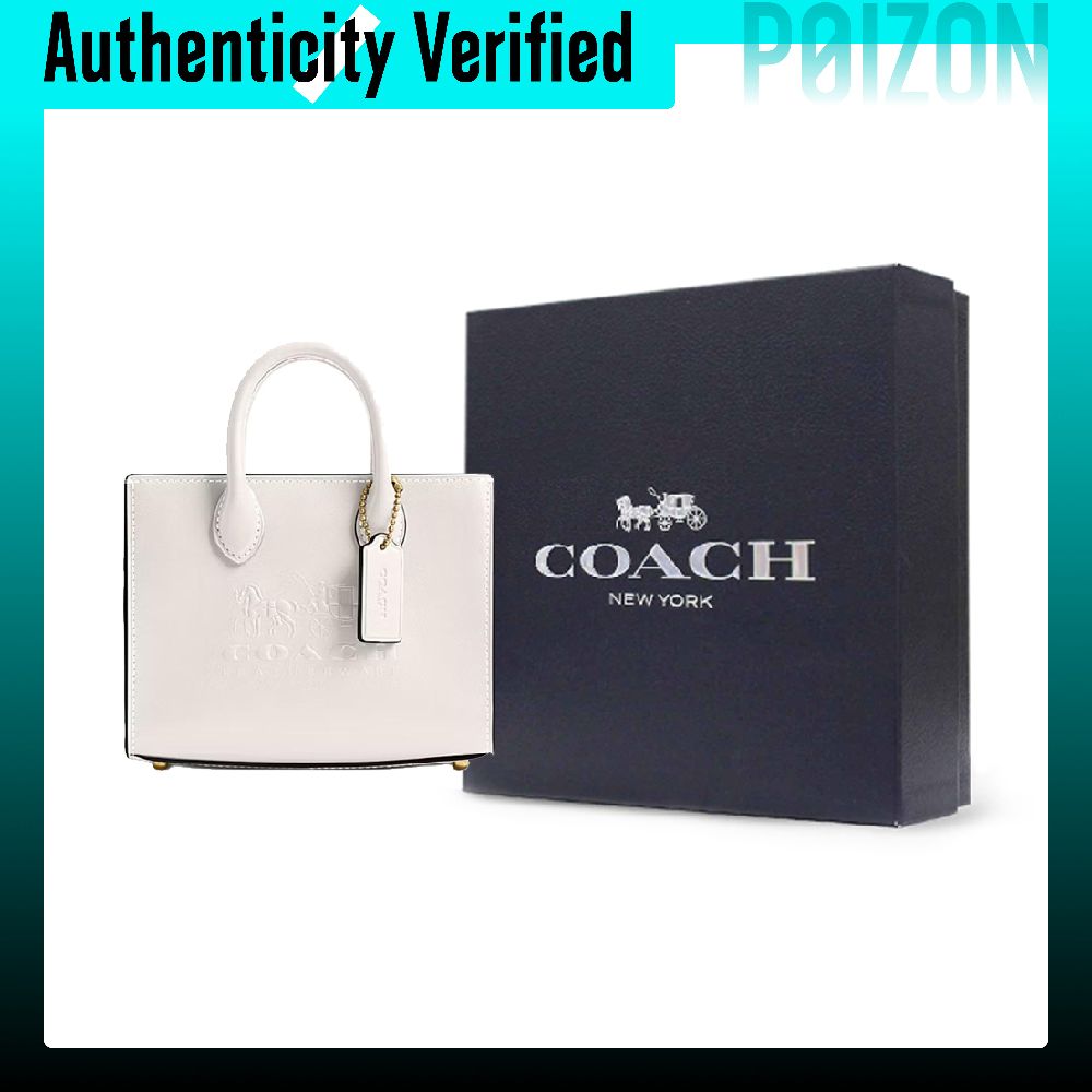 COACH Ace Cow Leather Tote Bag - Chalk Bag ulasan dan harga