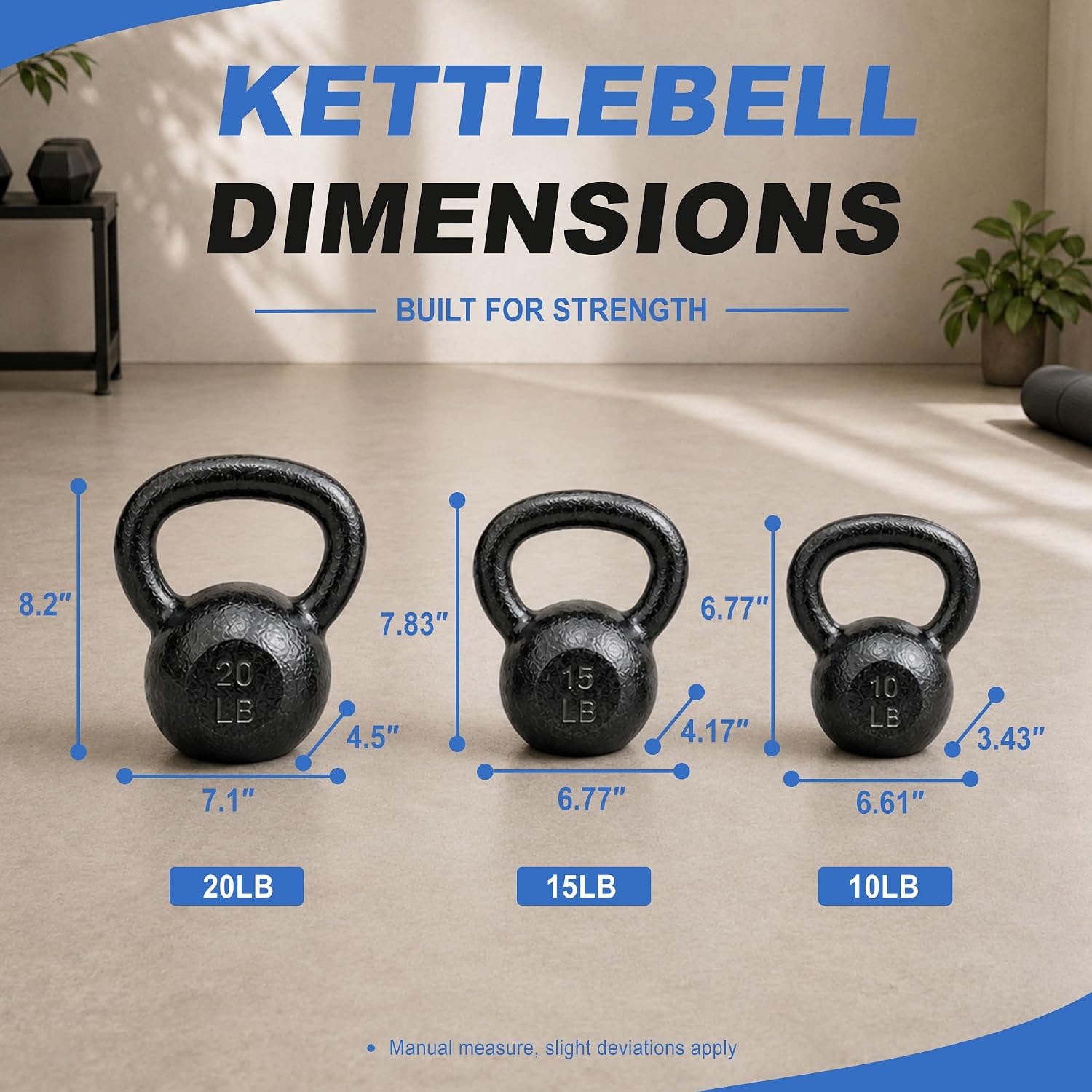Cast Iron Kettlebells 5-50 LB  - Kettlebell ulasan dan harga