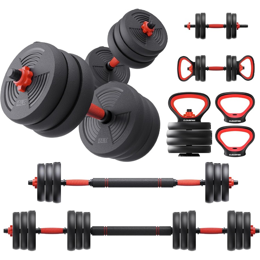 Adjustable Dumbbells Set, 60LB - Kettlebell ulasan dan harga