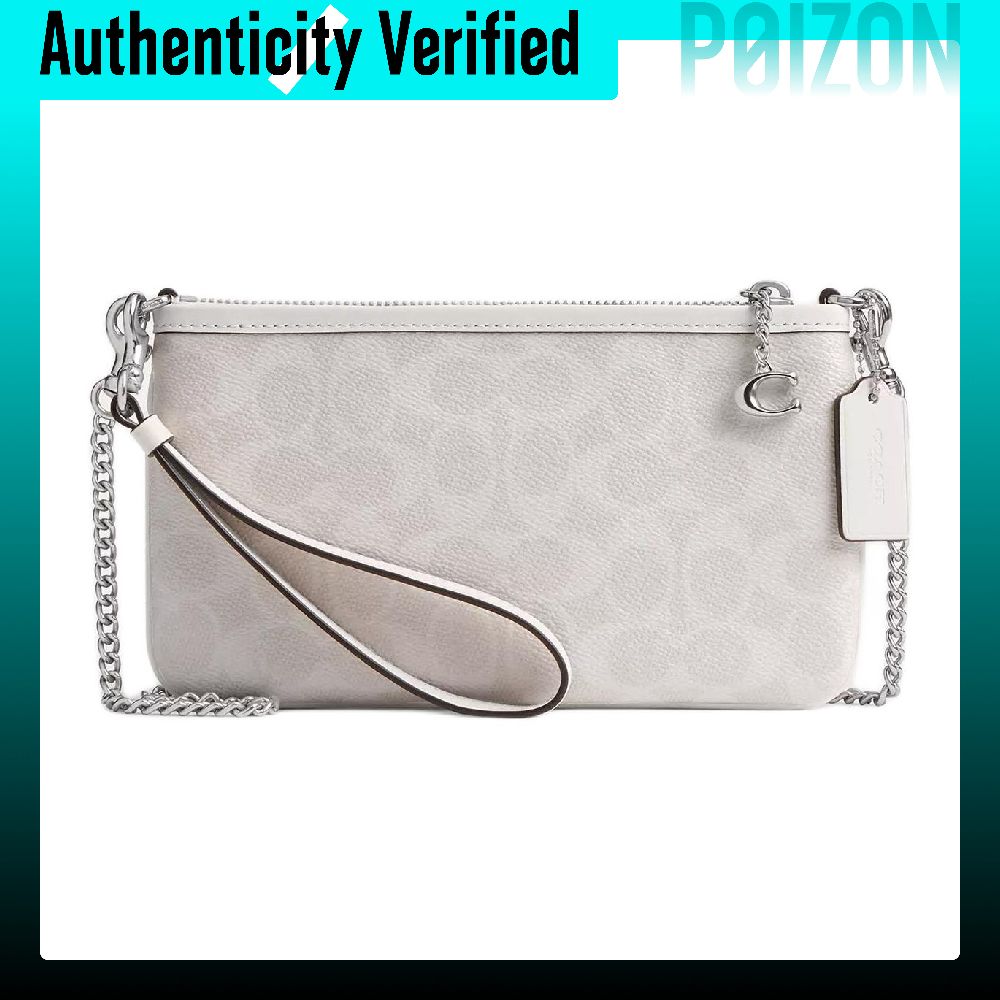 COACH Pouch Calfskin Handbag,  - Chalk Bag ulasan dan harga